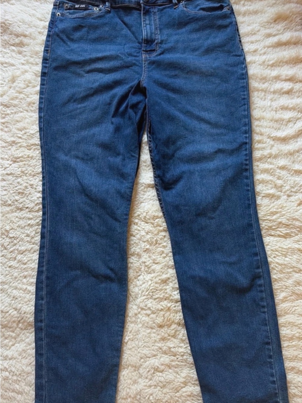 DKNY Straight-Leg Jeans in Deep Blue Denim